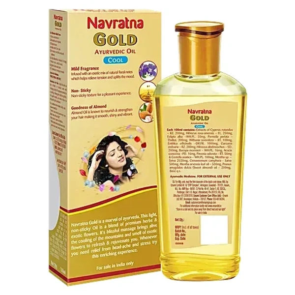  Navratna Gold Ayurvedic Oil: 300 ml - 300ml