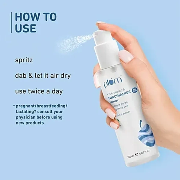  Plum Rice Water & Niacinamide 3% Toner: 150 ml - 150