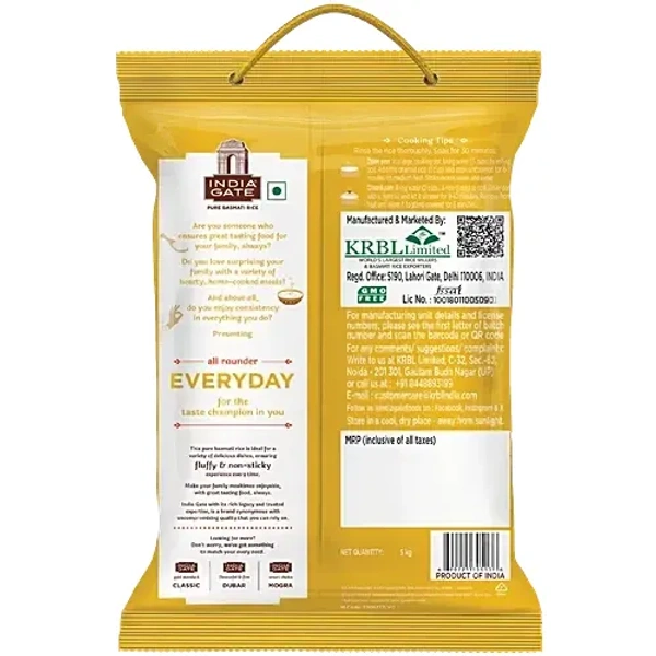  India Gate India Gate Everyday Basmati Rice: 5 kgs - 5kg