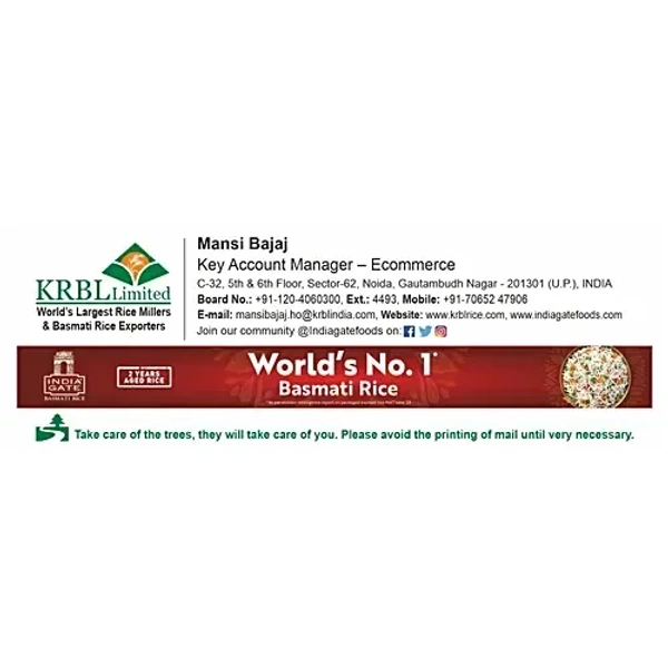  India Gate India Gate Everyday Basmati Rice: 5 kgs - 5kg