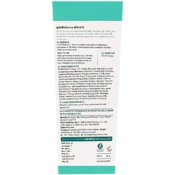 Plum  Plum Cica & Hyaluronic Acid Aqua-Light Sunscreen SPF 50 g - 50 g
