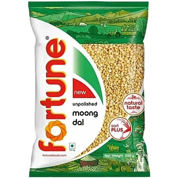 Fortune  Fortune Unpolished Moong Dal: 500 g - 500g