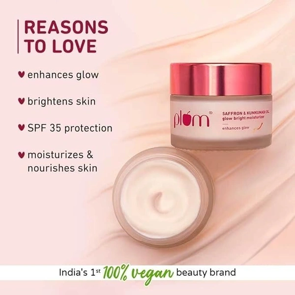  Plum Saffron & Kumkumadi Oil Glow Bright Moisturizer: 50 g - 50 g