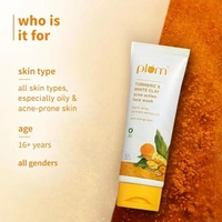  Plum Turmeric & White Clay Acne Action Face Wash: 100 ml - 100ml