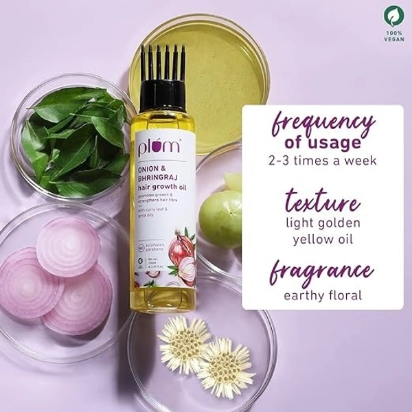 Plum Onion & Bhringraj Hair Growth Oil: 100 ml - 100ml