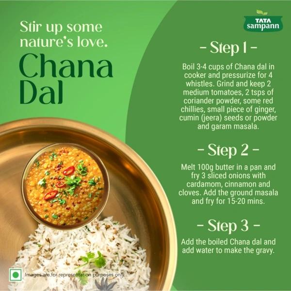 Fortune Unpolished Chana Dal: 1 kg - 1kg