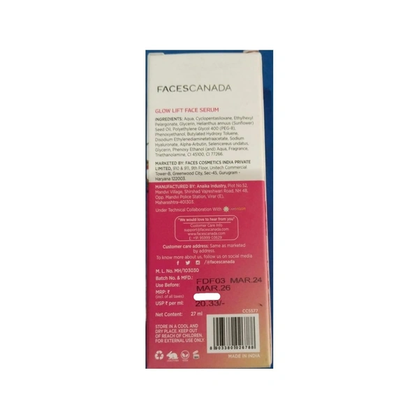  Faces Canada Faces Canada Glow Lift Serum Dragon Fruit: 27 ml - 27ml