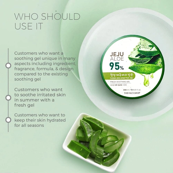  The Face Shop Jeju Aloe Fresh Soothing Gel: 300 ml - 300ml