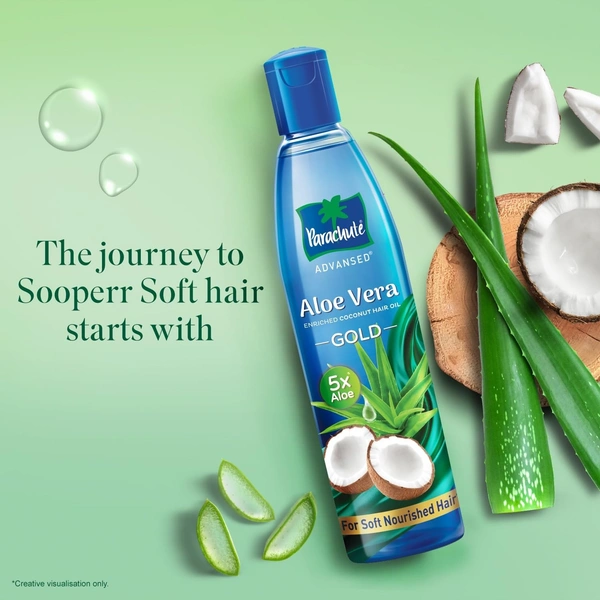  Parachute Advansed Aloe Vera Enriched Coconut Oil - Gold: 225 ml - 225ml