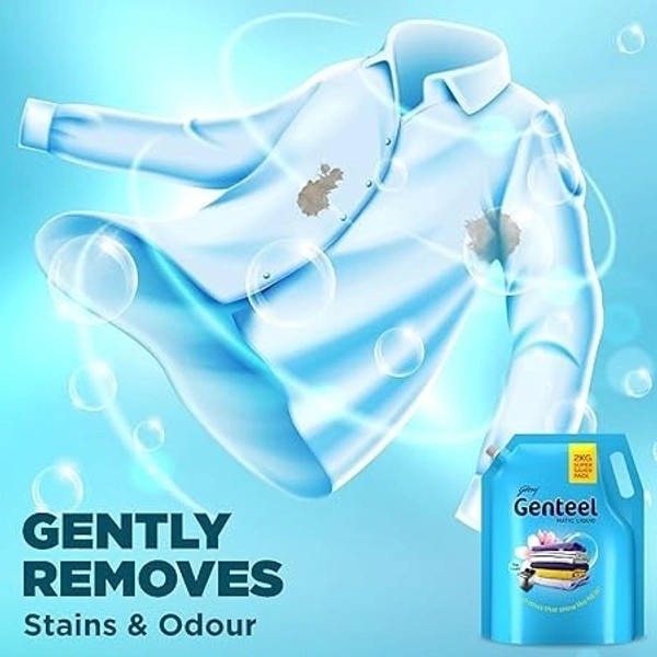  Genteel Godrej Genteel Matic Liquid Detergent Top Load Pouch: 2 kg - 2kg
