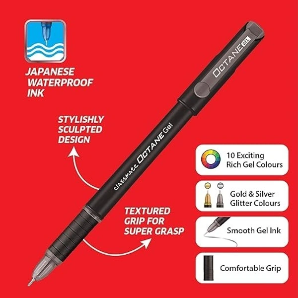 Classmate Multi Colour Burst Gel Pen - 10 Pieces: 1 Unit - 10 Pieces: 1 Unit