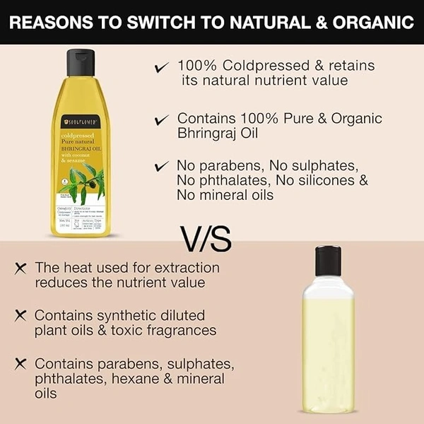  Soulflower Soulflower Cold-Pressed Natural Bhringraj Oil: 120 ml - 120ml