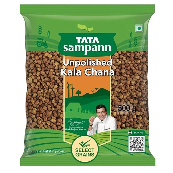 Tata Sampann Organic Unpolished (Kala) Chana: 500 g - 500g