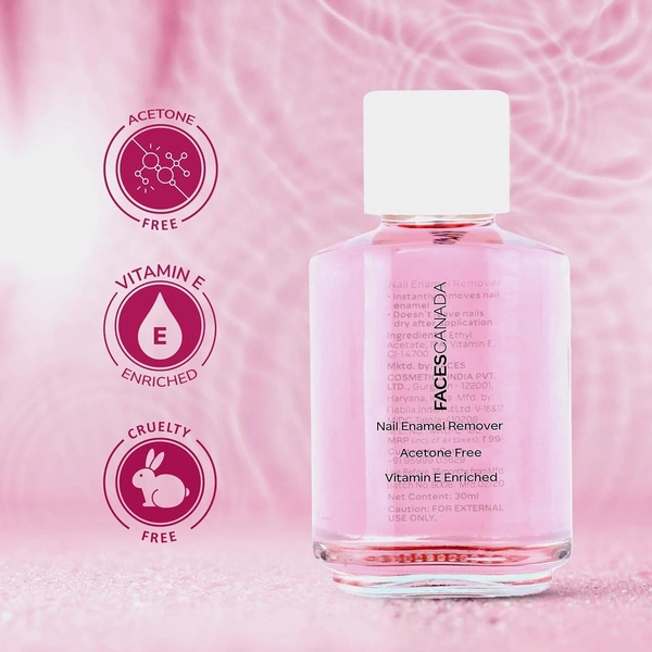  Faces Canada Faces Canada Nail Enamel Remover Transparent: 30 ml - 30ml
