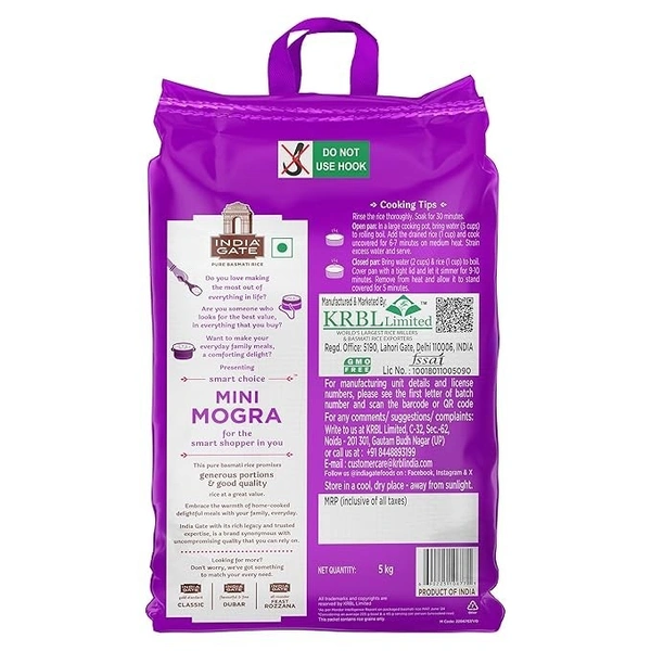 India Gate  India Gate Mini Mogra (Broken) Basmati Rice: 10 kgs - 10kg