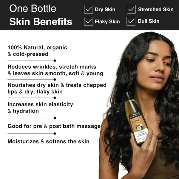  Soulflower Cold Pressed Coconut Extra Virgin Oil: 120 ml - 120ml