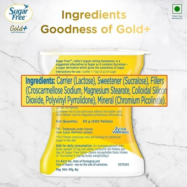Sugar Free Gold Pellets: 500 Pellets - 500pelles