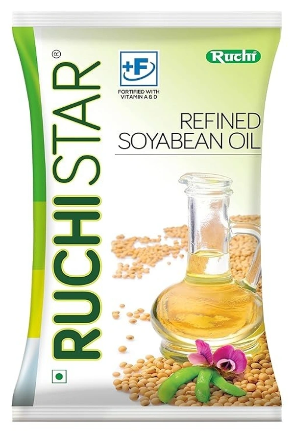  Ruchi  Ruchi Star Refined Soyabean Oil Pouch: 840 g - 840g