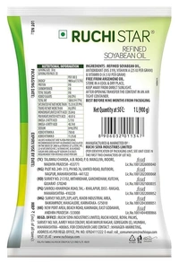  Ruchi  Ruchi Star Refined Soyabean Oil Pouch: 840 g - 840g