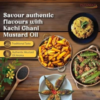 Patanjali Kachi Ghani Mustard Oil Pouch (1 L): 910 g - 1L