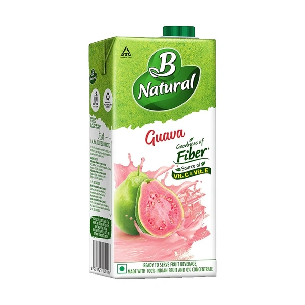 B Natural Guava Fruit Beverage: 1 L - 1l