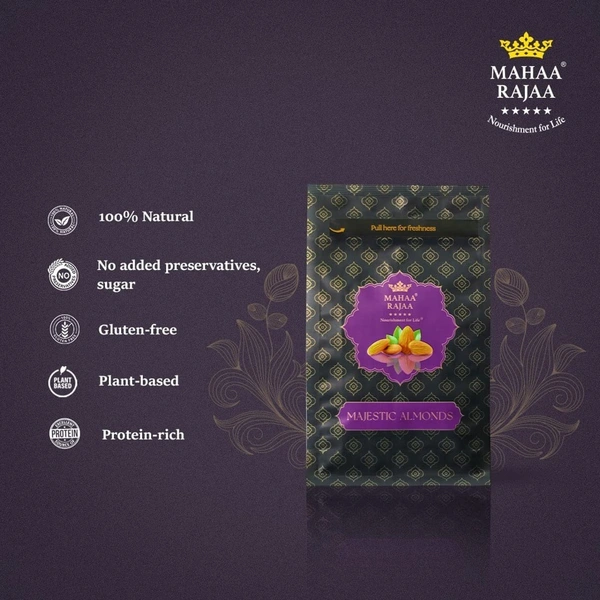 Mahaa Rajaa Majestic Almonds: 454 g - 450g