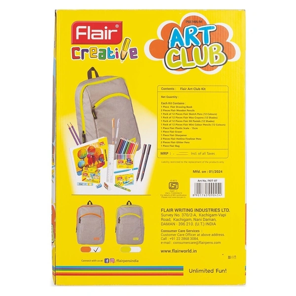  Flair  Flair Creative Art Club Kit Bag: 1 Unit - 1 Unit