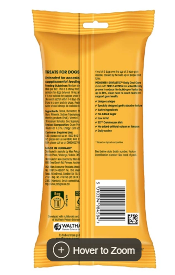  Pedigree Dentastix Medium:  - 180 g