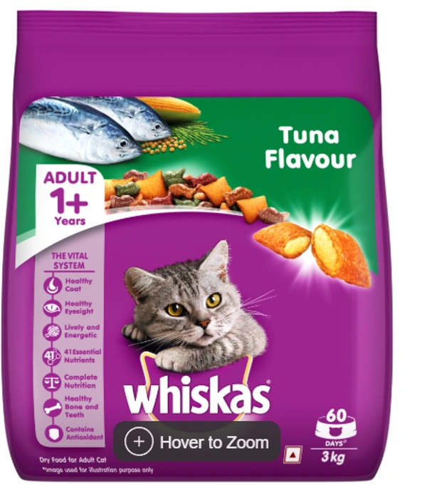  Whiskas  Whiskas Adult Tuna Flavour (1+ Years) - 3kg