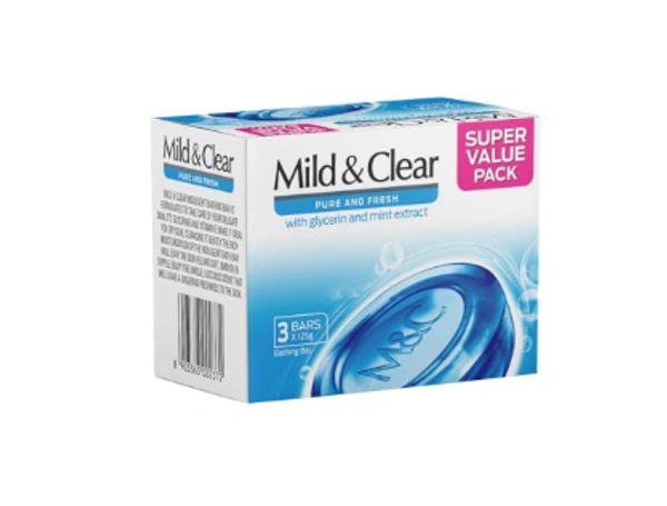  Mild & Clear  Mild & Clear Pure & Fresh Bathing Bar with Glycerine & Mint: 4x125 g - 4x125 g