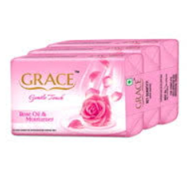  Grace Gentle Touch Beauty Soap Rose Oil & Moisturiser:  - 3x150 g