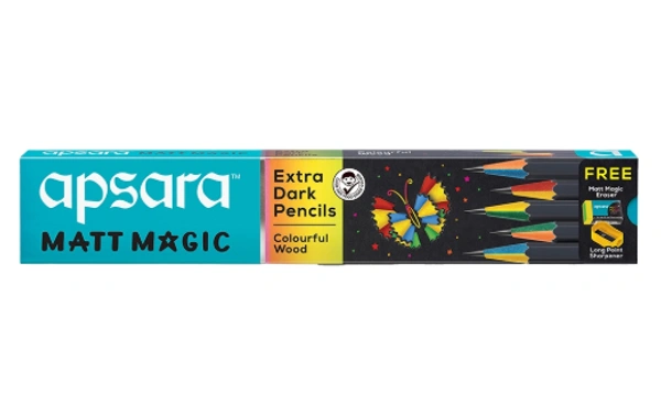 Apsara Matt Magic 2.0 Extra Dark Pencil:  - 10 Pieces