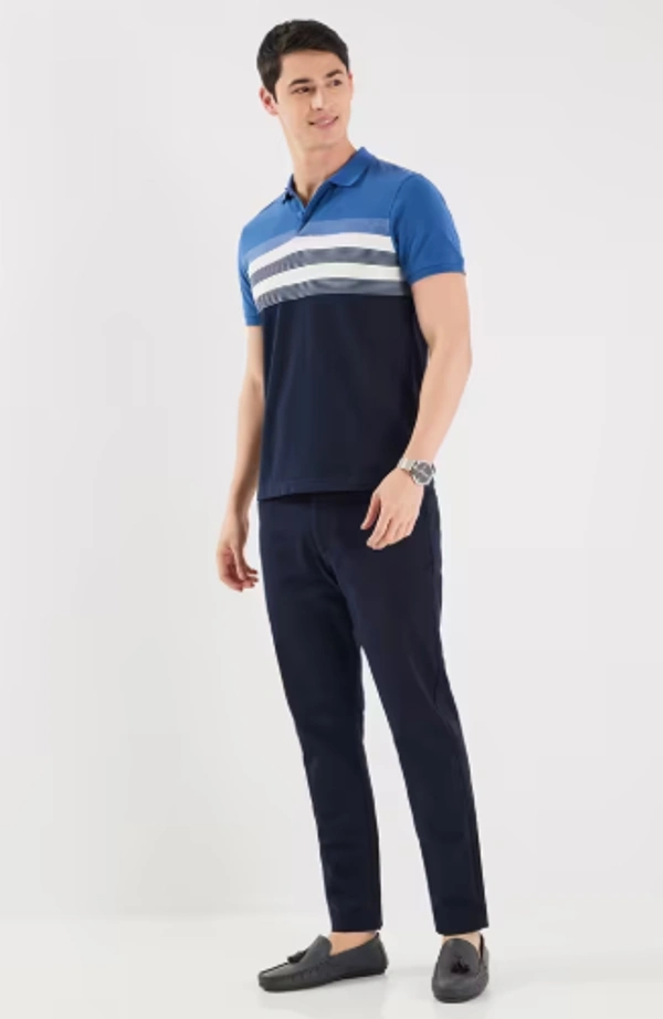 FRATINI Stripes Blended Fabric Polo Men's T-Shirt - XXL