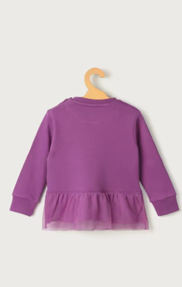 Karrot Solid Cotton Regular Fit Infant Girls Sweatshirt - 1-2 years