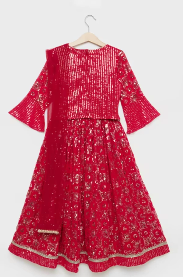 Karrot Solid Blended Fabric Regular Fit Girls Ethnic Set - 1-2 years