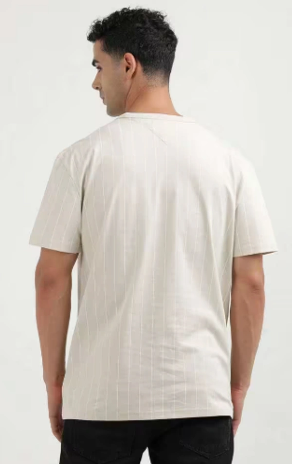 TOMMY HILFIGER Solid Cotton Round Neck Men's T-Shirt - XS