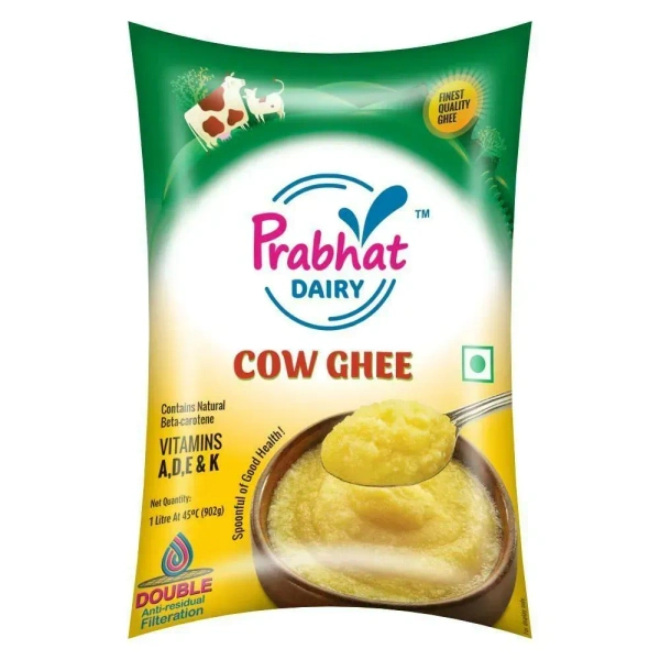  Prabhat Prabhat Dairy Cow Ghee Pouch (1 L): 902 g - 1L