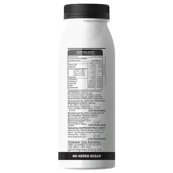 Raw Pressery Coconut Water: 200 ml - 200ML