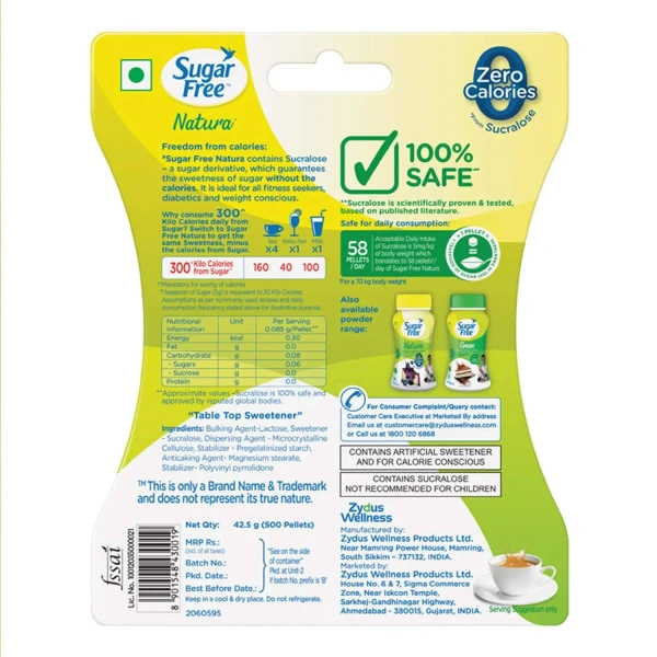 Sugar Free  Sugar Free Natura Pellets: 500 Pellets - 500pellets