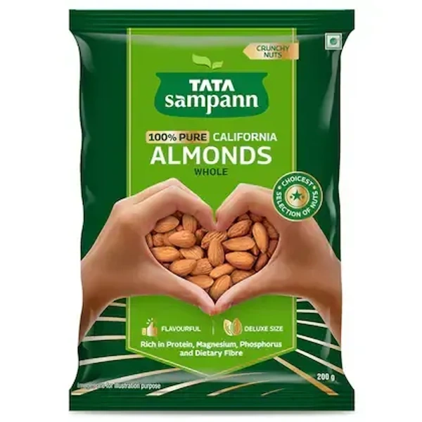 Tata Sampann  Tata Sampann California Almonds Whole: 200 g - 200g
