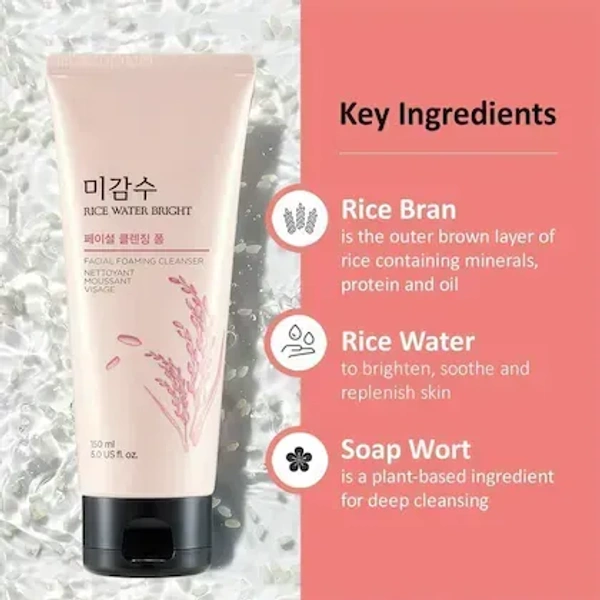 The Face Shop   The Face Shop Rice Water Bright Foaming Cleanser: 150 Ml - 150ml