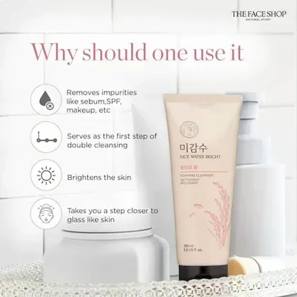 The Face Shop   The Face Shop Rice Water Bright Foaming Cleanser: 150 Ml - 150ml