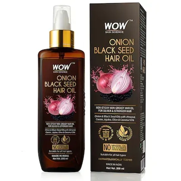 WOW Skin Science WOW Onion Black Seed Hair Oil: 200 ml - 200ml