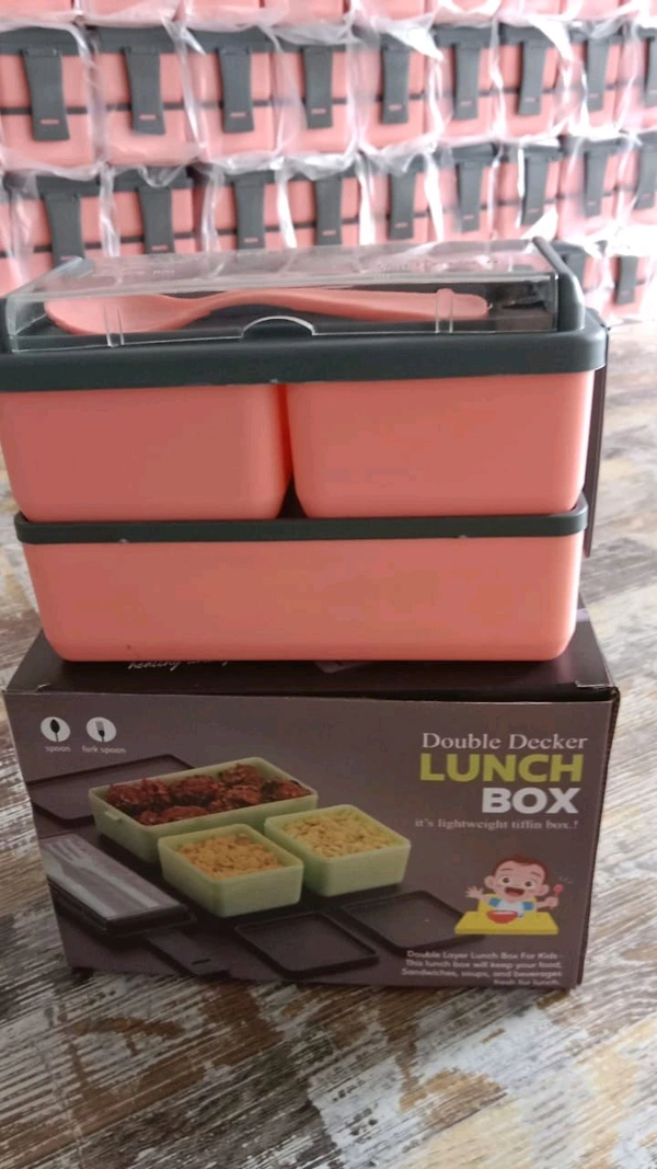  Double Decker Lunch Box  - Wild Watermelon, 1400ml