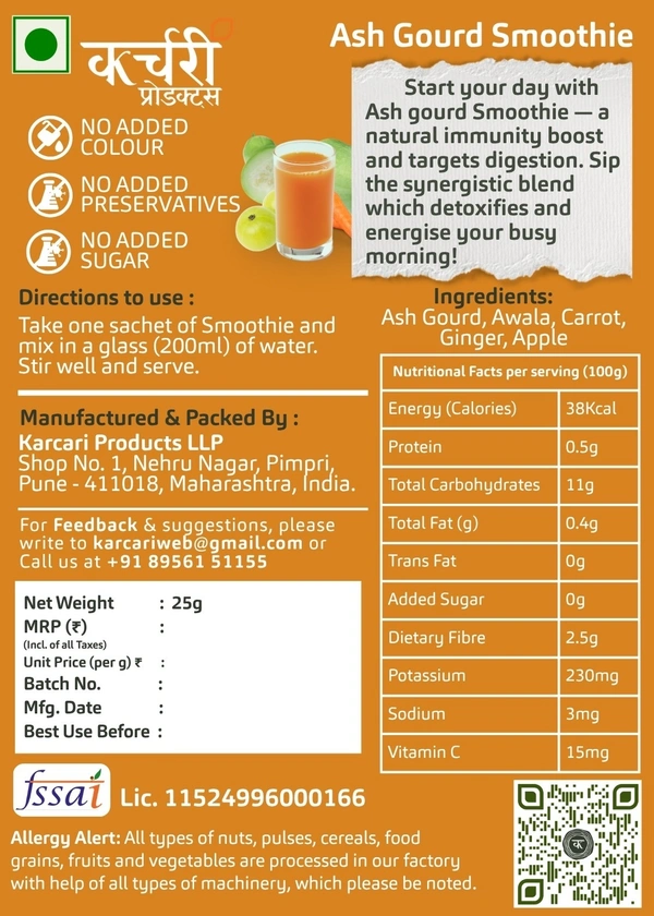 Ash Gourd Smoothie - celebration of luxury and vitality