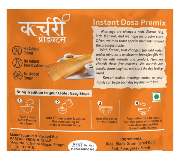 Instant Dosa - Crispy & delicious
