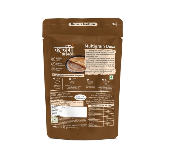 Multigrain Dosa - Blend of grains for a hearty breakfast