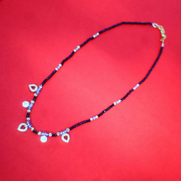 Stylish Black Beaded Mangalsutra Necklace