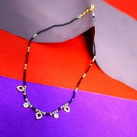 Stylish Black Beaded Mangalsutra Necklace