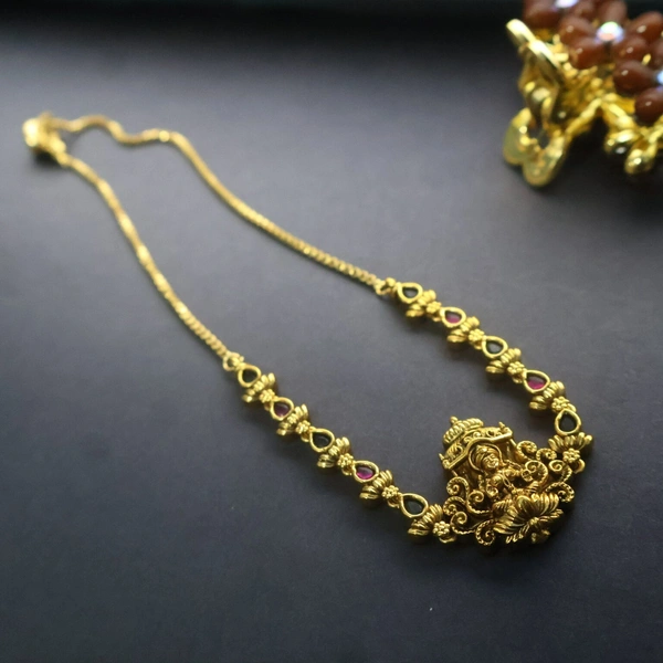 ANTIQUE TEMPLE NECKLACE WITH LAKSHMI DEVI PENDANT